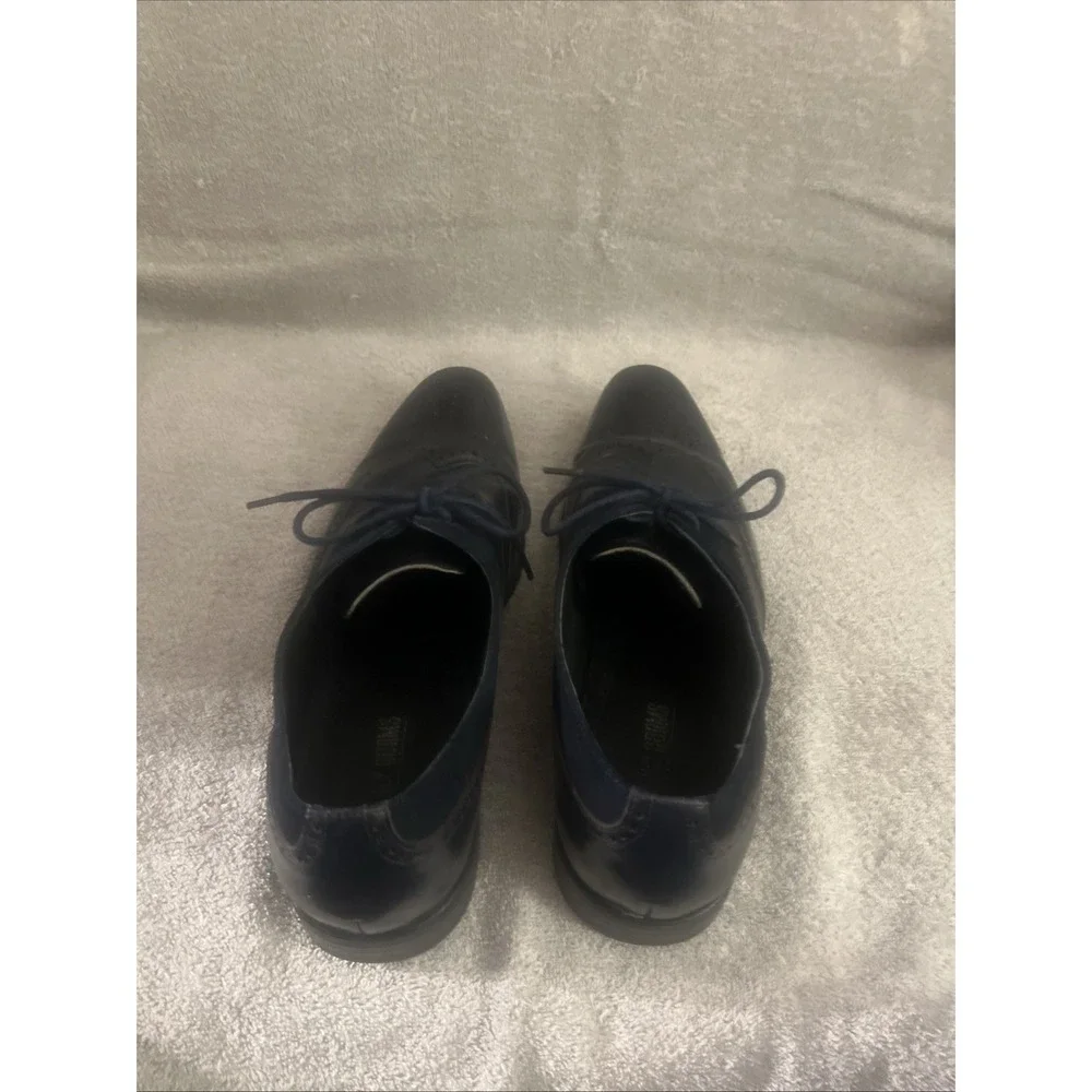 Stacy Adam's Navy Blue Men Size 10.5, Leather & SuedeAt Top